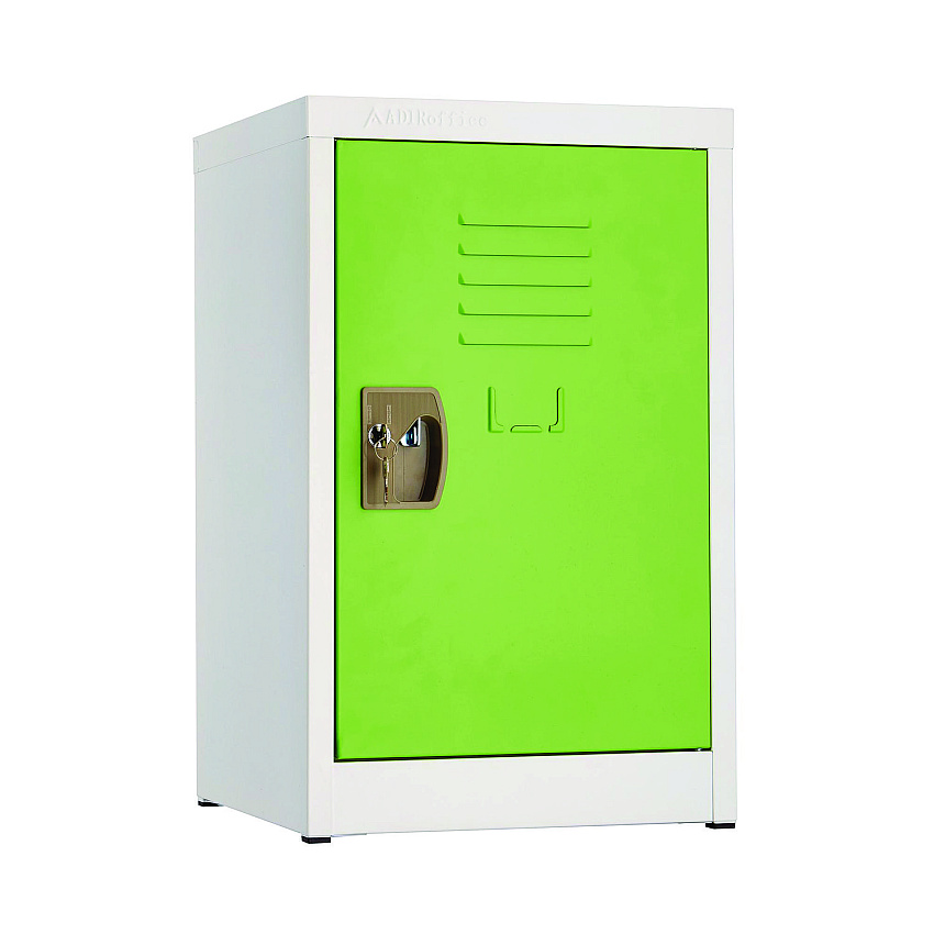 AdirOffice Steel Storage Locker, 1 Compartment, 15 x 15 x 24, Green (I62902GRN)
