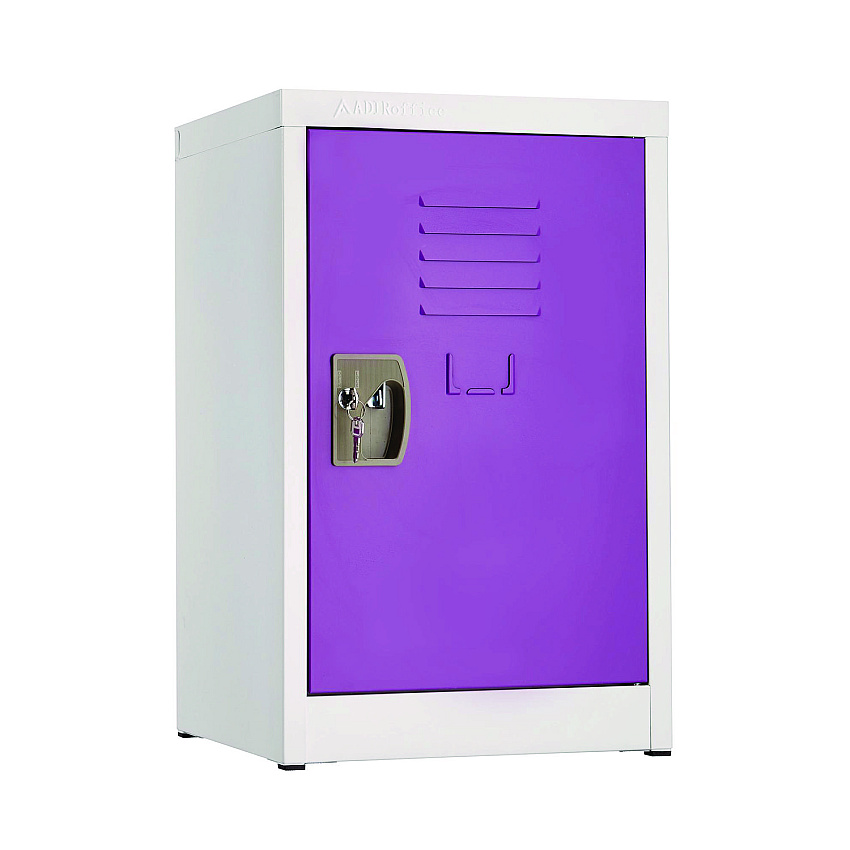 AdirOffice Steel Storage Locker, 1 Compartment, 15 x 15 x 24, Purple (I62902PUR)