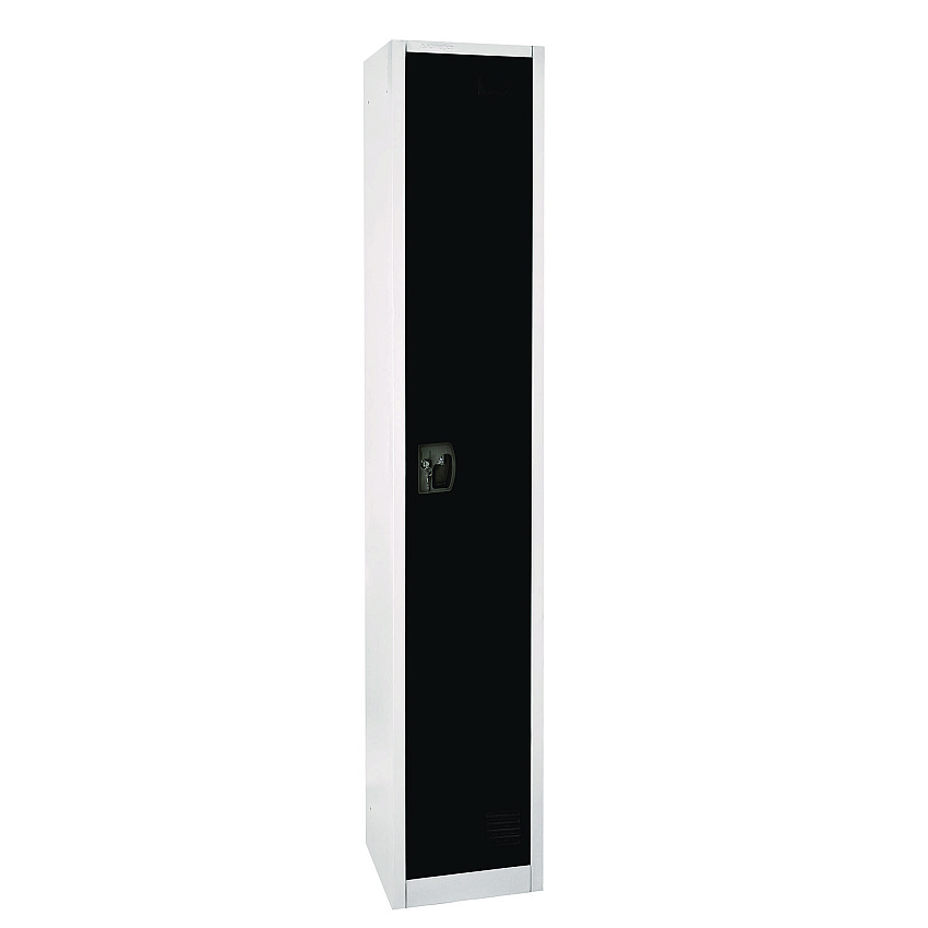 AdirOffice Steel Storage Locker, 1 Compartment, 12 x 12 x 72, Black (I629201BLK)