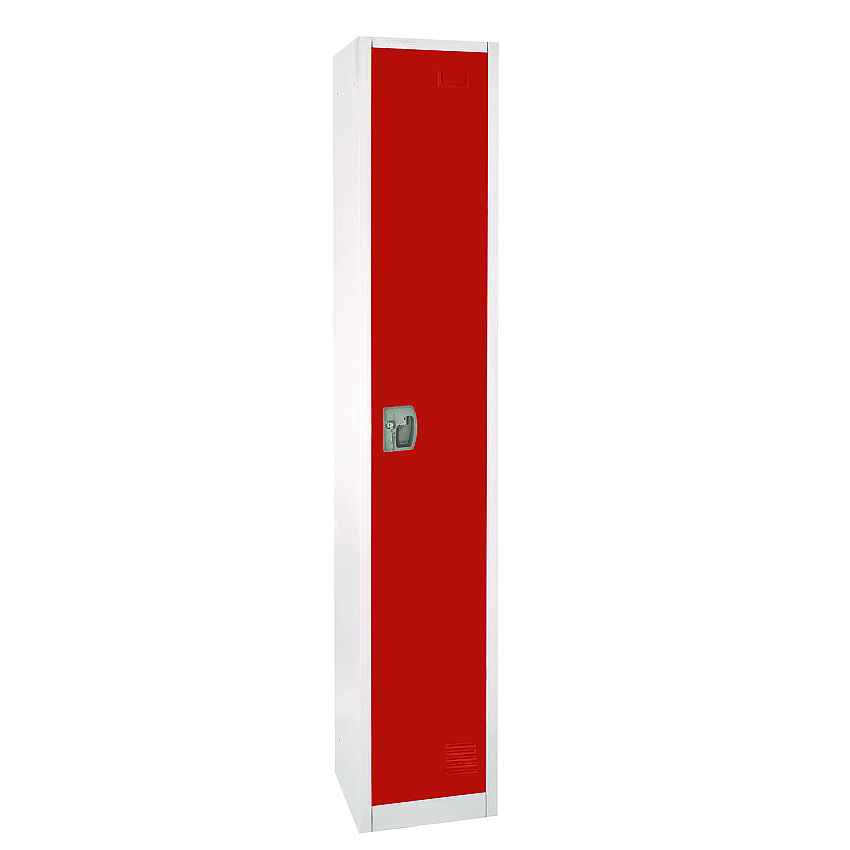 AdirOffice Steel Storage Locker, 1 Compartment, 12 x 12 x 72, Red (I629201RED)