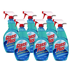 Glass Plus Glass Cleaner, 32 oz Spray Bottle, 12/Carton (94378CT)