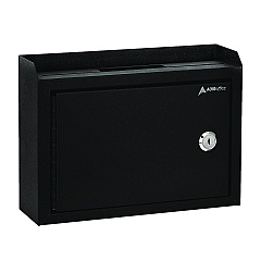 AdirOffice Medium Size Steel Multi-Purpose Secure Drop Box, 9.8 x 3.4 x 7.5, Black (I63102BLK)