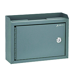 AdirOffice Medium Size Steel Multi-Purpose Secure Drop Box, 9.8 x 3.4 x 7.5, Gray (I63102GRY)