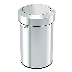 HLS Commercial Swing Top Trash Can, 17 gal, Stainless Steel, Silver (HLS17FTS)
