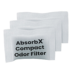 HLS Commercial AbsorbX Compact Odor Filter, 0.03 lb Bag, Unscented, 3/Pack (HLS08CF3)