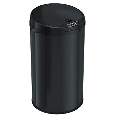 HLS Commercial Sensor Trash Can, 8 gal, Plastic/Stainless Steel, Black (HLS08RB)