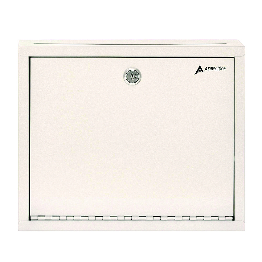 AdirOffice Large Size Steel Multi-Purpose Secure Drop Box, 12 x 3 x 10, White (I63103WHI)