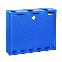 AdirOffice Large Size Steel Multi-Purpose Secure Drop Box, 12 x 3 x10, Blue (I63103BLU)