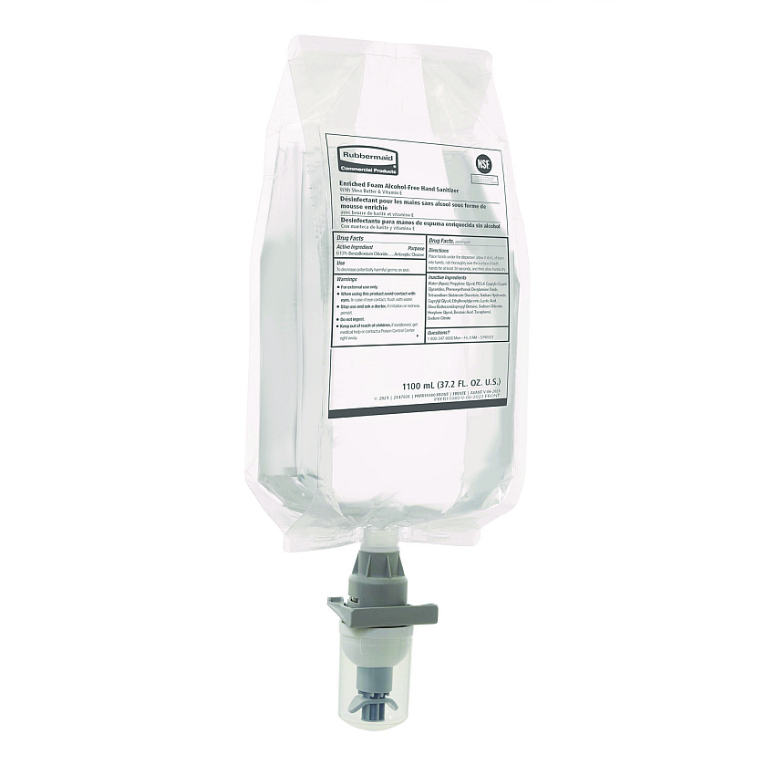 Rubbermaid Commercial Auto Foam Refill Antibacterial Hand Soap, Fragrance Free, 1,100 mL, 4/Carton (2147027)