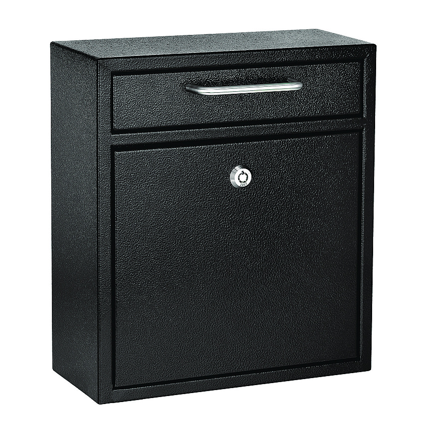 AdirOffice Medium Ultimate Wall Mounted Mail Box, 10.4 x 4.5 x 12, Black (I63105BLK)