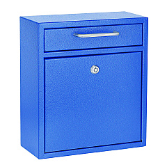 AdirOffice Medium Ultimate Wall Mounted Mail Box, 10.4 x 4.5 x 12, Blue (I63105BLU)
