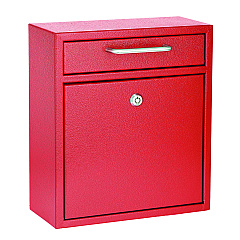 AdirOffice Medium Ultimate Wall Mounted Mail Box, 10.4 x 4.5 x 12, Red (I63105RED)