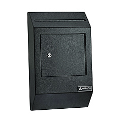 AdirOffice Heavy-Duty Weatherproof Secured Secure Drop Box, 10 x 4 x 16.3, Black (I63113BLK)