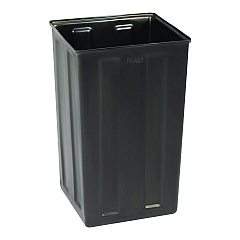 Alpine 40 Gallon Rigid Plastic Waterproof Square Trash Can Insert Liner for Indoor/Outdoor Trash Can, Plastic, Black (ALPA01)