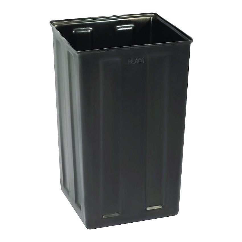 Alpine 40 Gallon Rigid Plastic Waterproof Square Trash Can Insert Liner for Indoor/Outdoor Trash Can, Plastic, Black (ALPA01)
