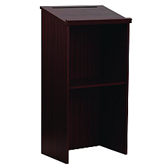 AdirOffice Wood Stand-up Podium Lectern Speaker Stand, 23 x 15 x 45.8, Mahogany (I66101)