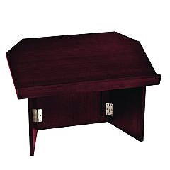 AdirOffice Foldable Tabletop Podium Lectern Speaker Stand, 27 x 16 x 19, Mahogany (I66105MA)