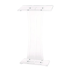 AdirOffice Acrylic Stand-Up Podium Lectern Speaker Stand, 26 x 13 x 47, Clear (I66102)