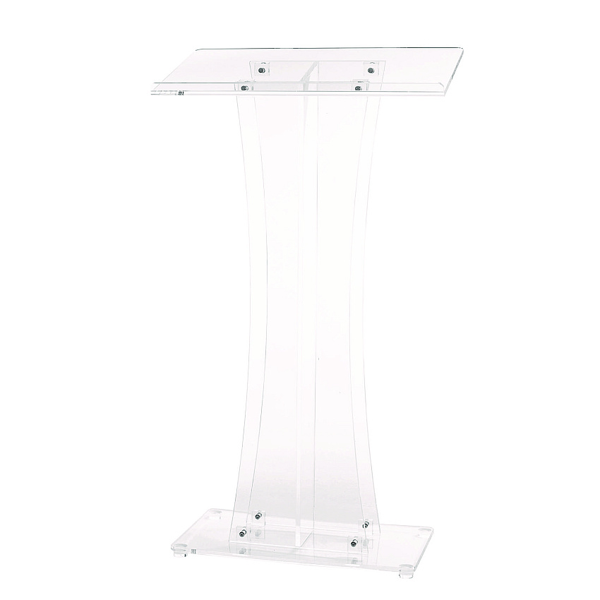 AdirOffice Acrylic Stand-Up Podium Lectern Speaker Stand, 26 x 13 x 47, Clear (I66102)