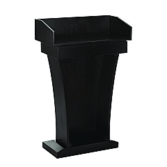 AdirOffice Wood Stand-Up Podium Lectern Speaker Stand with Drawer and Storage Area, 27.55 x 14 x 43.3, Black (I661012BLK)