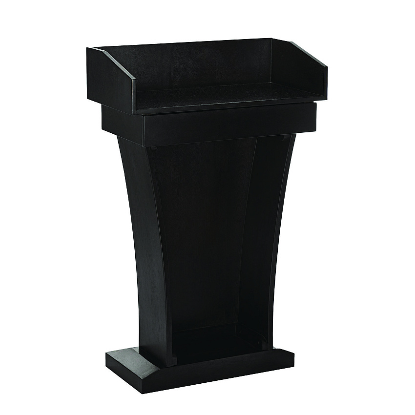 AdirOffice Wood Stand-Up Podium Lectern Speaker Stand with Drawer and Storage Area, 27.55 x 14 x 43.3, Black (I661012BLK)