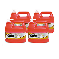 GOJO NATURAL ORANGE Smooth Hand Cleaner, Citrus Scent, 1 gal Pump Dispenser, 4/Carton (094504)