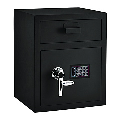 AdirOffice 1.1 cu ft Steel Digital Secure Money Deposit Safe with Digital keypad, 15.3 x 13.5 x 19, Black (I670200BLK)