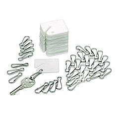 AdirOffice Plastic Identification Key Tags, White, 100/Pack (I689100)