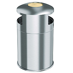 HLS Commercial Extra-Large Dual Side-Entry Trash Can, Outdoor, 50 gal, Stainless Steel, Silver (HLS50DSO)
