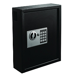 AdirOffice Steel Digital Lock Key Cabinet, 40-Key, 13 x 4 x 14.3, Stainless Steel 304, Black (I68040BLK)