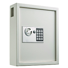 AdirOffice Steel Digital Lock Key Cabinet, 40-Key, 13 x 4 x 14.3, Stainless Steel 304, White (I68040WHI)