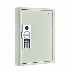 AdirOffice Steel Digital Lock Key Cabinet, 60-Key, 13 x 2.6 x 17, Stainless Steel 304, White (I68060WHI)