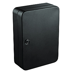 AdirOffice Steel Secure Key Cabinet with Key Lock, 48-Key, 7.1 x 3.1 x 10, Stainless Steel 304, Black (I68148BLK)