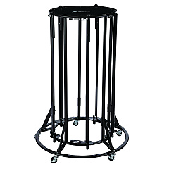 AdirKids Steel Large Paper Roll Holder Paper Dispenser Stand and Cutter w/Wheels, For Up to 3" dia x 36" Wide Rolls, Metal, Black (IKI30001)