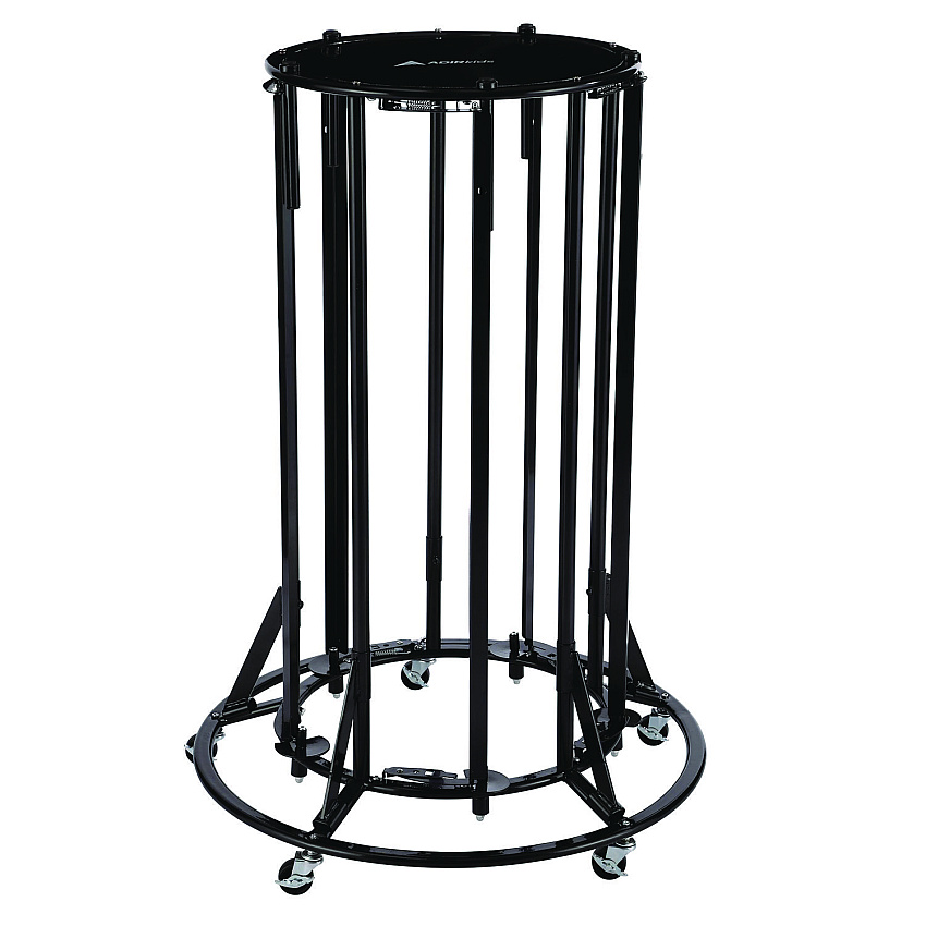 AdirKids Steel Large Paper Roll Holder Paper Dispenser Stand and Cutter w/Wheels, For Up to 3" dia x 36" Wide Rolls, Metal, Black (IKI30001)
