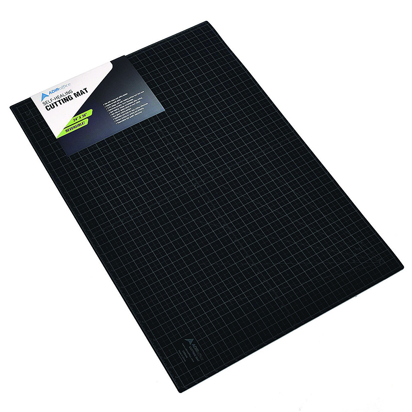 AdirOffice Reversible Self Healing Cutting Mat, 24 x 36, Green/Black (ICM2436)