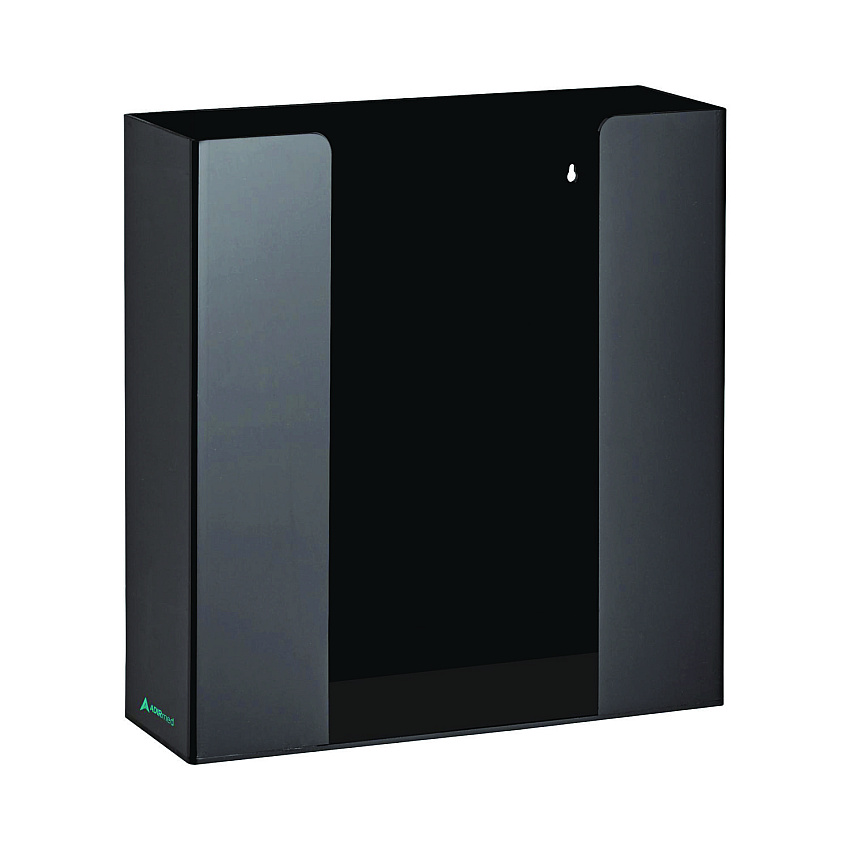 AdirMed Acrylic Glove Dispenser, Double Box Capacity, 10.2 x 3.5 x 10.8, Black (I90202BLK)
