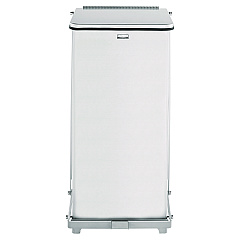 Rubbermaid Commercial Defenders Biohazard Step Can, Square, Steel, 6.5 gal, Stainless Steel (ST12SSPL)