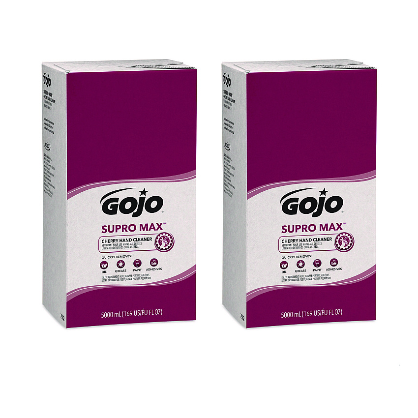 GOJO SUPRO MAX Hand Cleaner, Cherry, 5,000 mL Refill, 2/Carton (758202)