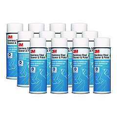 3M Stainless Steel Cleaner and Polish, Lime Scent, Foam, 21 oz Aerosol Spray, 12/Carton (14002)