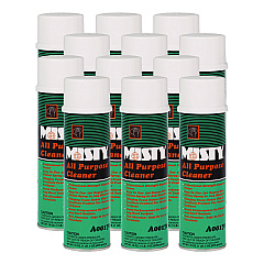 Misty All-Purpose Cleaner, Mint Scent, 19 oz Aerosol Spray, 12/Carton (1001592)