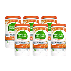 Seventh Generation Botanical Disinfecting Wipes, 7 x 8, Lemongrass Citrus, 70 Count, 6/Carton (22813CT)