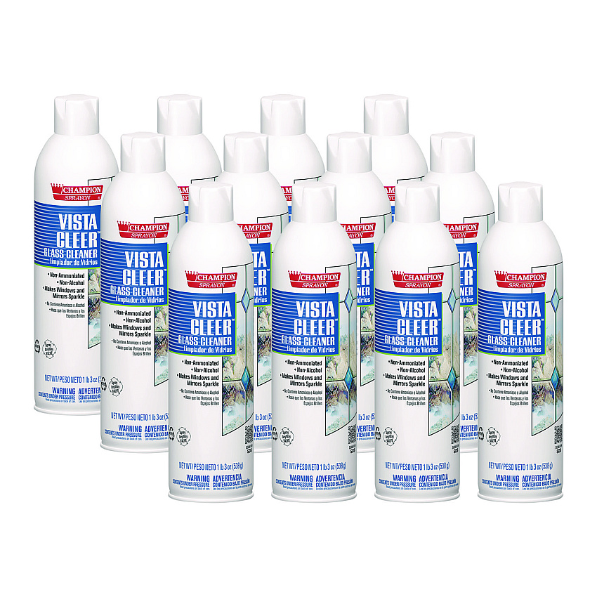 Chase Products Vista Cleer Ammonia-free, Clean Scent, 20 oz Aerosol Spray, 12/Carton (5155)