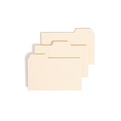 Smead Manila Card Guides, 1/3-Cut Top Tab, Blank, 3 x 5, Manila, 100/Box (55030)