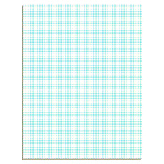 Ampad Quadrille Pads, Quadrille Rule (8 sq/in), 50 White (Heavyweight 20 lb Bond) 8.5 x 11 Sheets (22005)