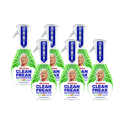 Mr. Clean Clean Freak Deep Cleaning Mist Multi-Surface Spray, Gain Original, 16 oz Spray Bottle, 6/Carton (79127)