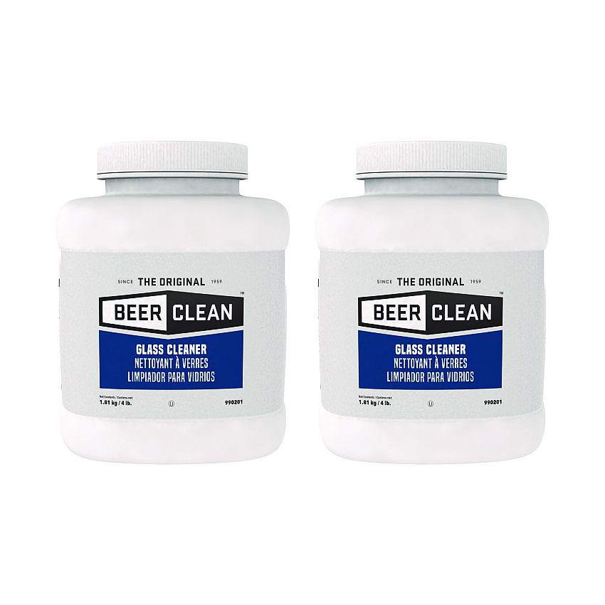 Diversey Beer Clean Glass Cleaner, Unscented, Powder, 4 lb. Container (990201)