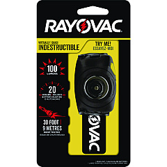 Rayovac Virtually Indestructible LED Headlight, 3 AAA Batteries (Included), 30 m Projection, Black (DIYHL3AAABTA)
