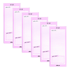 PUKKA PAD Magnetic To Do List, Unruled, 60 Pink/White 3.5 x 8.5 Sheets, 6/Pack (9161CD)