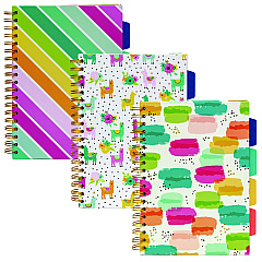 PUKKA PAD B5 Size Project Book, 4-Subject, Medium/College Rule, Assorted Cover Colors, (100) 9.8 x 6.9 Sheets, 3/Pack (9032CD)